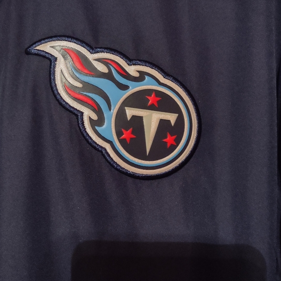NIKE NFL Titans On The Field Windbreaker Mens Size XL Navy Zip Pockets Logo Zip - Picture 6 of 6